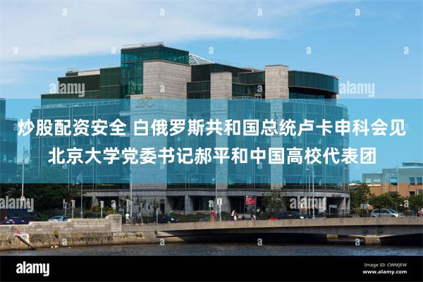 炒股配资安全 白俄罗斯共和国总统卢卡申科会见北京大学党委书记郝平和中国高校代表团