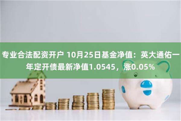 专业合法配资开户 10月25日基金净值：英大通佑一年定开债最新净值1.0545，涨0.05%