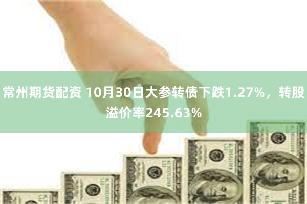 常州期货配资 10月30日大参转债下跌1.27%，转股溢价率245.63%