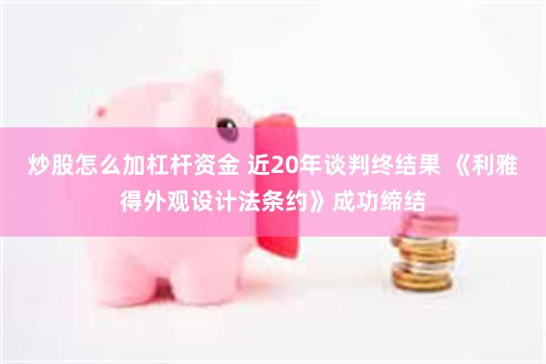 炒股怎么加杠杆资金 近20年谈判终结果 《利雅得外观设计法条约》成功缔结