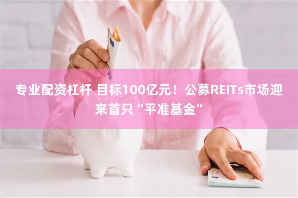 专业配资杠杆 目标100亿元！公募REITs市场迎来首只“平准基金”